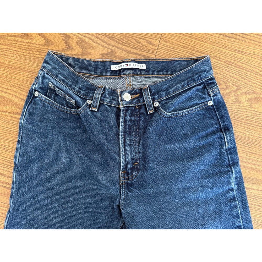 Vintage Tommy Hilfiger High Waisted Straight Leg Jeans Blue Denim Medium Wash